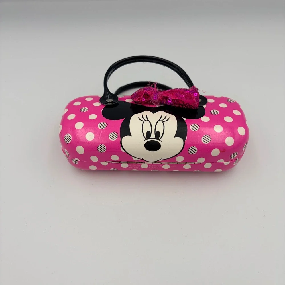 Minnie‎ Mouse Pink Polka Dot Hard Shell Sunglasses Case with Handle and Bow